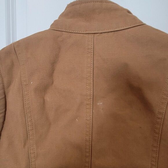 Berne Vest Womens S Tan Brown Fleece Lined Zip Pockets Work Wear Canvas - Picture 8 of 9